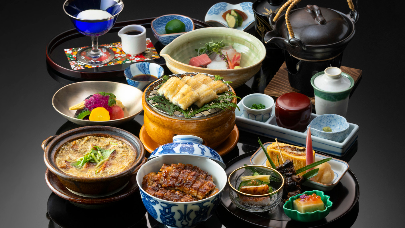 うなぎ会席一例