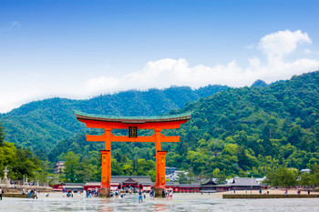 Hiroshima Miyajima Itsukushima Shrine Great Torii at Oshio