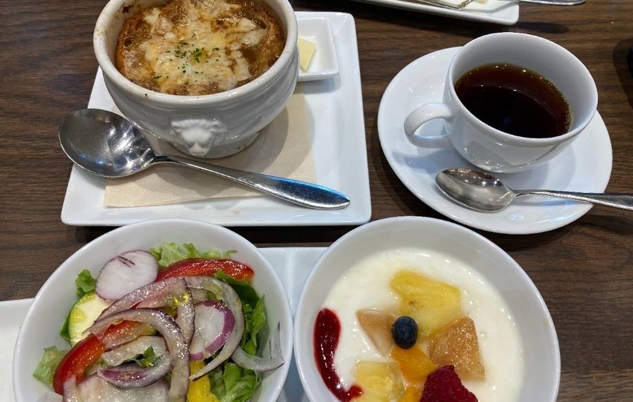 朝食／オニオングラタンスープ例 / 2