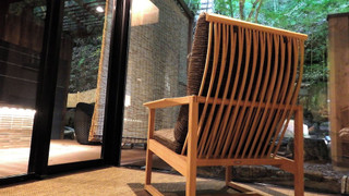 温泉露天風呂＆ウッドデッキ付 44平米 (山のテラス･ベッド) 禁煙