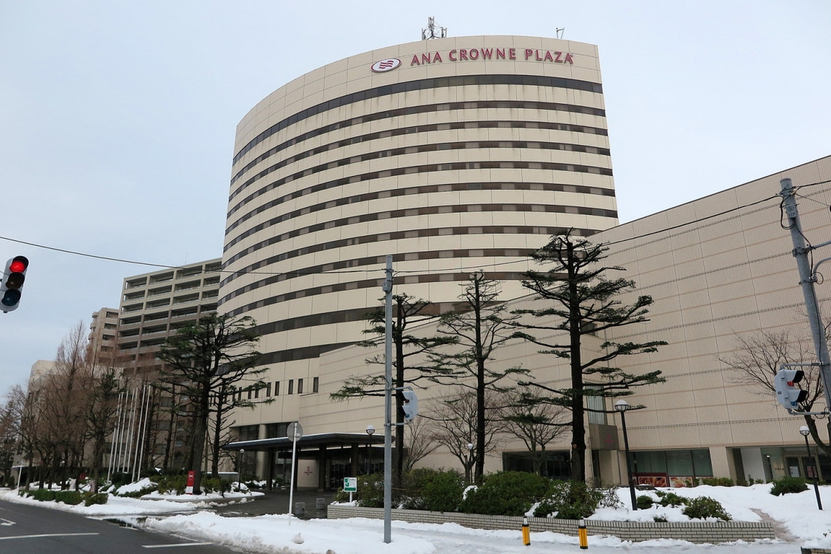 雪の中を到着しました