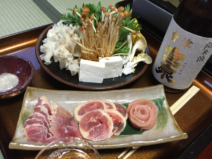 「はるみや旅館」 料理 56334978 川俣しゃものしゃぶしゃぶ・キノコたっぷり