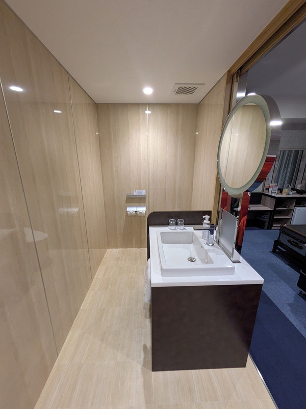 洗面台とトイレのスペース、この手前にユニットバスの入口あり